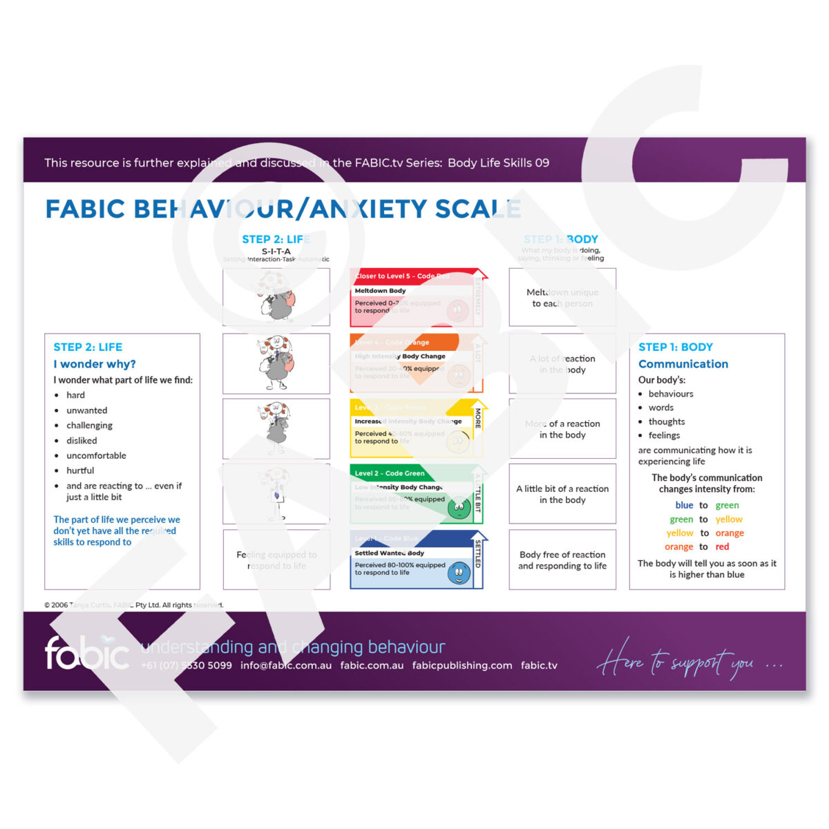 FABIC POSTER 23 Behaviour Anxiety Scale VISUAL DESCRIPTION