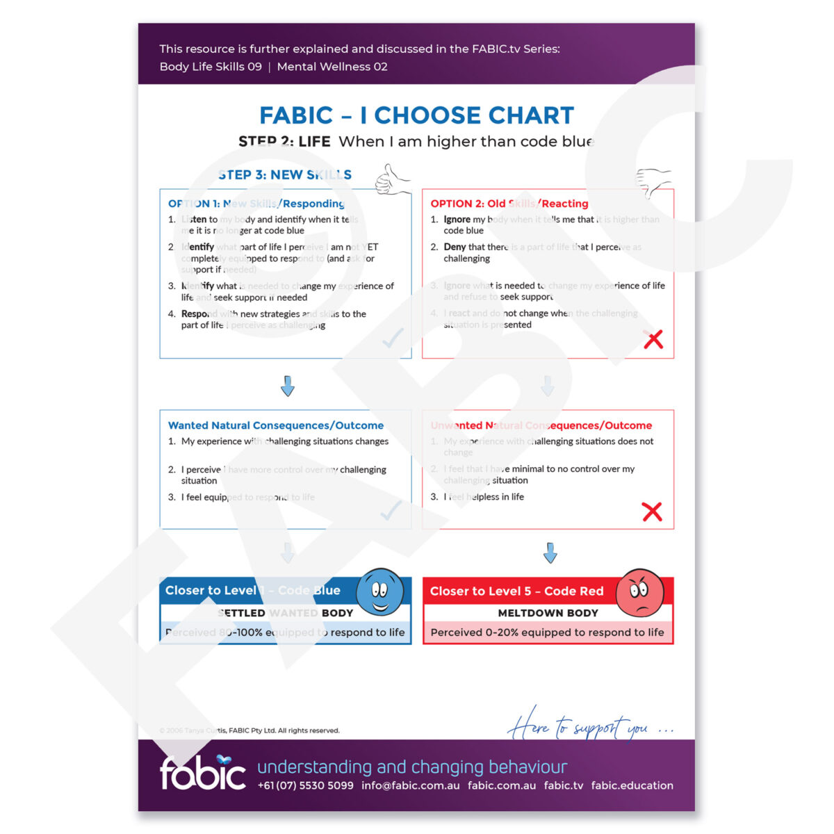 FABIC I CHOOSE CHART 02 When I am higher than code blue