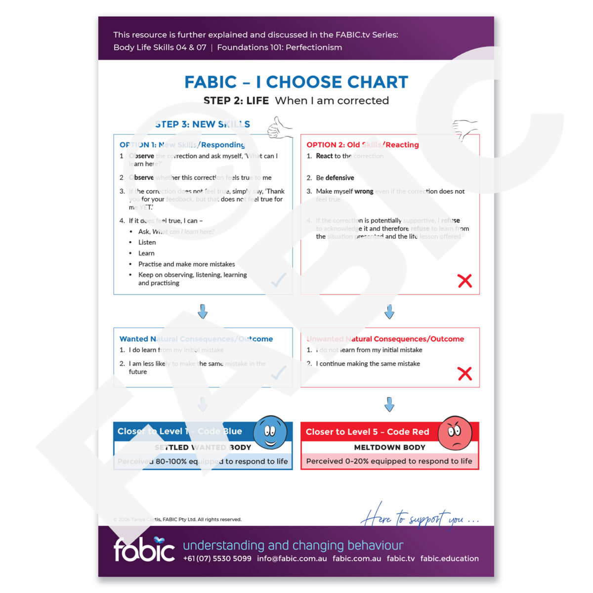 FABIC I CHOOSE CHART 12 When I am corrected