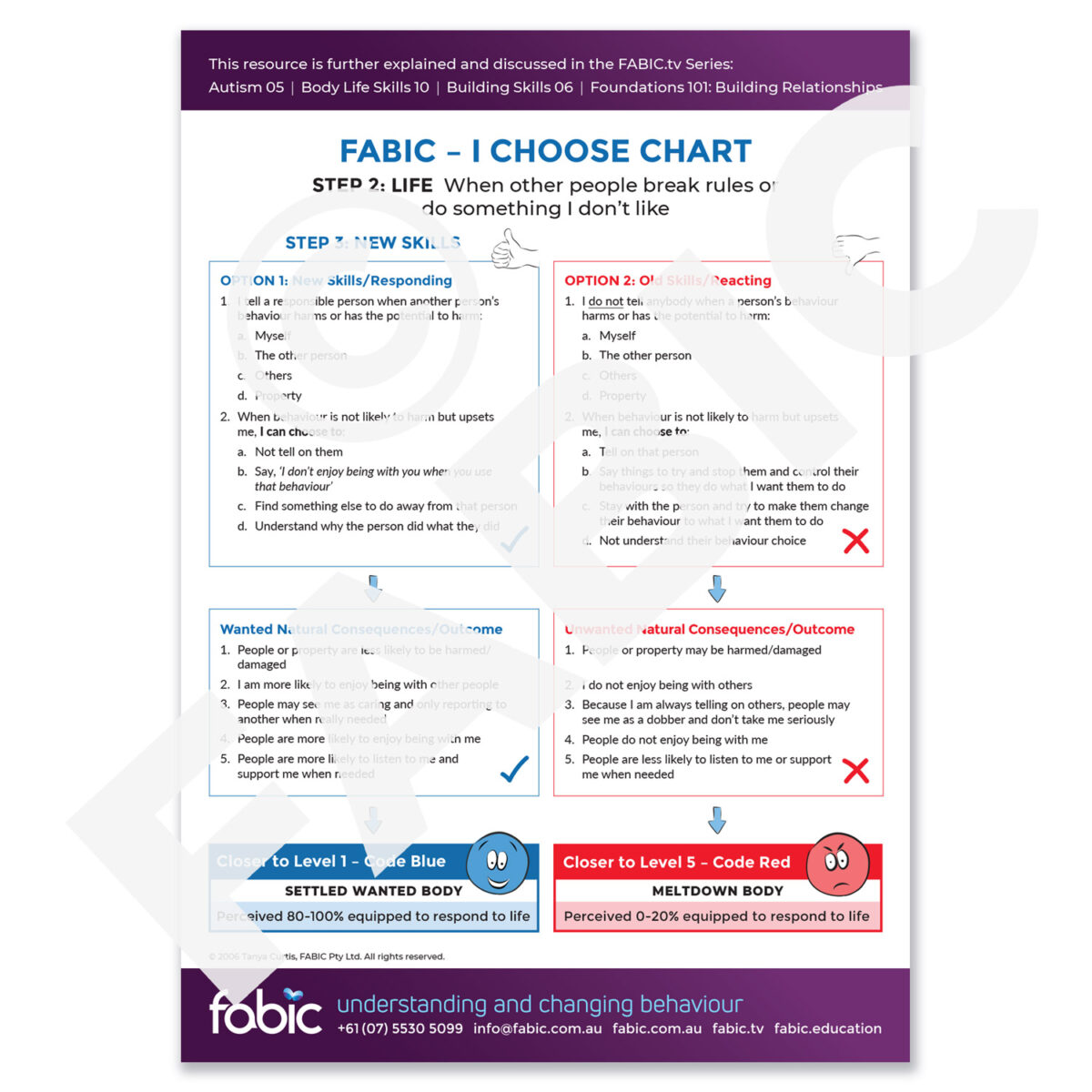 FABIC I CHOOSE CHART 23 When other people break rules or do something I don't like